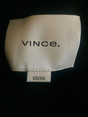 Vince Black marino wool and cashmere poncho